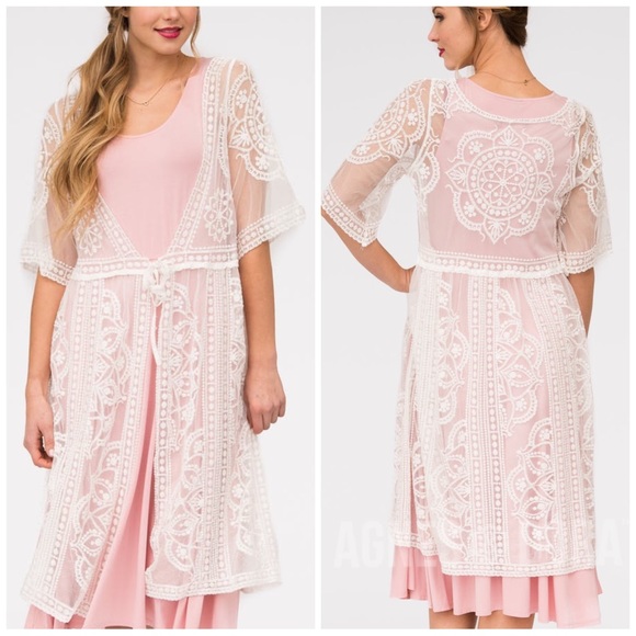 Agnes & Dora Other - Agnes & Dora Vintage Lace Duster White small/ medium